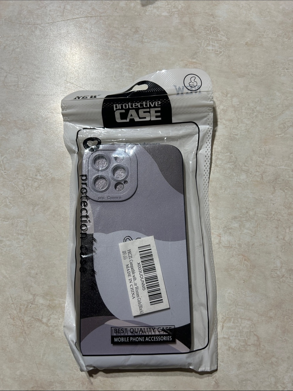 Apple Camouflage Pattern iPhone Case in Lavender and Gray